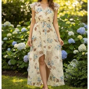 City Triangles Floral Print Maxi Romper | medium